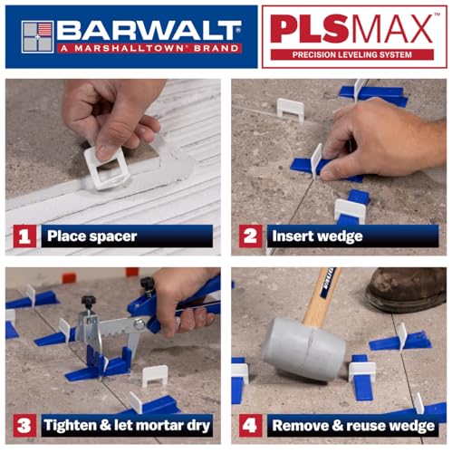 BARWALT PLS Max Tile Leveling Wedges, Tile Leveling System Tool - size: 500 x Wedge