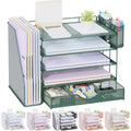 gianotter 5-Tier Desk Organizer with Drawers and File Holders - color: Green, size: 5T
