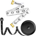 iBayam 2 Pack Tape Measure Measuring Tape for Body Fabric Sewing 60"/150cm - color: White & Black