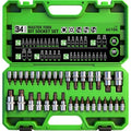 SWANLAKE GARDEN TOOLS 34-Piece Torx Bit Socket Set, Tamper Proof T6-T70, Solid Star Bits Set, Premium CR-V & S2 Alloy Steel Star Socket Sets, Torque Bit Sets with Storage Case - style: 34-Piece Torx Bit Socket