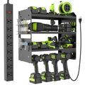 HUPBIPY Modular Power Tool Organizer Wall Mount Drill Holder Garage Shelf - color: Black 1 pack