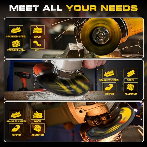 26 Packs Angle Grinder Cutting Flap Grinding Disc Wheel 4 1/2in Inches - 20 Packs 4.5"x1/4"x7/8" Cut off Wheels,3 Packs 4.5"x7/8" 60 Grit Flap Discs, 3 Packs 4.5"x1/25"x7/8" Grinding Wheels | 20 Packs 4.5"x1/4"x7/8" Cut off Wheels,3 Packs 4.5"x7/8" 60 Gri