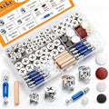 170PCS Cam Locks for Furniture,3-in-1 Eccentric Hardware Wheels,Furniture Fasteners & Connectors with Multi-Size Nuts,Bolts and Wood Dowel Pins-Assortment Kit for Furniture Assembly/Repair - size: 120PCS-Silver