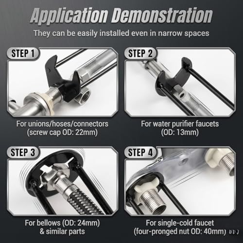 2PCS Upgraded Multifunctional Sink Wrench Set, Universal Basin & Faucet Installation Tool, Plumbing Wrench for Tight Spaces, Ideal for Kitchen & Bathroom Repairs