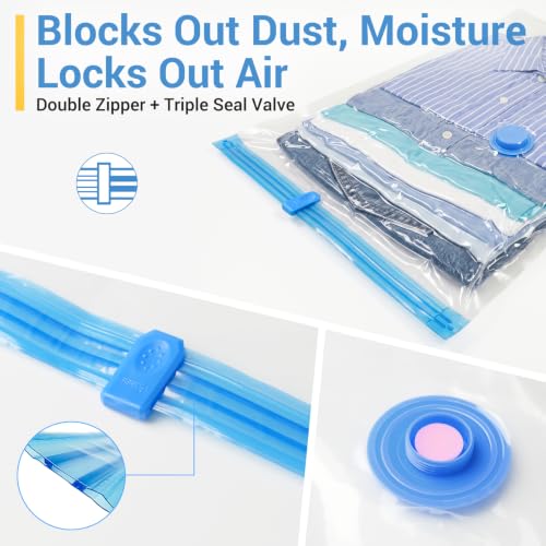 Fygrip 80% Space Saver Vacuum Storage Bags with Hand Pump, 20 Combo