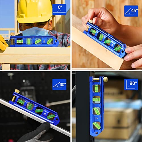WORKPRO 8 Inch Magnetic Torpedo Level Conduit Bubble Level (Pack of 2) - size: 8inches (Pack of 2)