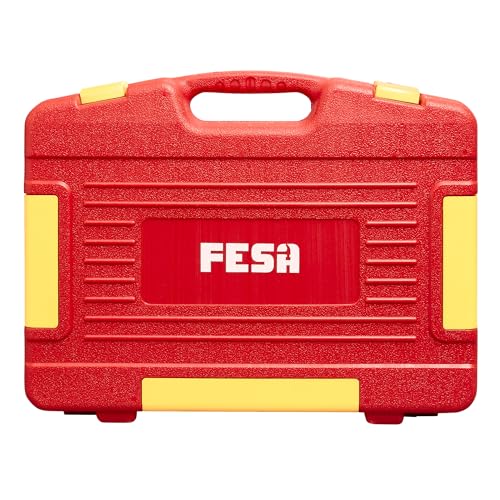 FESA Electrician Insulated Socket Set - 1000V 20-Piece Professional Insulated Ratchet & Socket Wrench Set (1/2" Drive) w/ 4 Hex Bits, T-Handle & Extension - 1000 Volt Insulated Tools for Electricians - style: 1/2" Drive (Storage Case)
