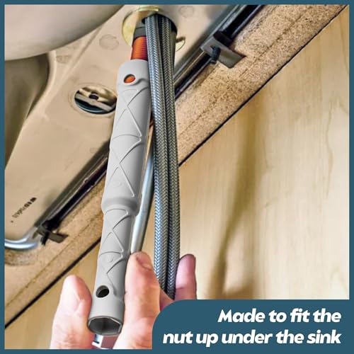 Enhon Kitchen Faucet Installation Tool, Fits 5/8" and 13/16" Nuts, Gray - color: Gray