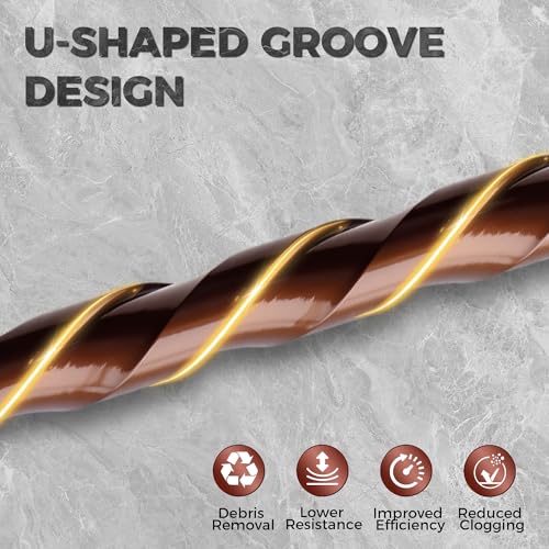 Masonry Drill Bit Set 10 Pcs(1/8"-1/2"), Masonry Drill Bits for Concrete - size: 10 Pcs (1/8"-1/2") Brown