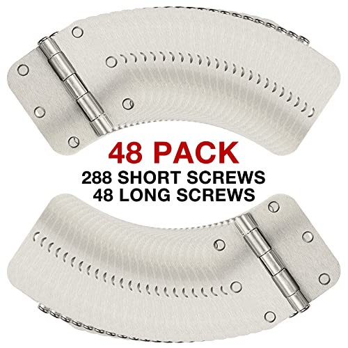 TDCHINGES Rounded Door Hinges Brushed Nickel 3.5 Inch 5/8" Radius 48 Pack - color: Satin Nickel-Rounded, size: 48 Pack