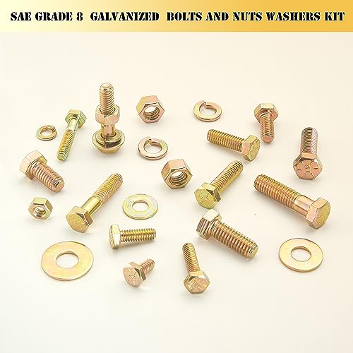 ZTF Bolts and Nuts Assortment Kit，1/4-20 5/16-18 3/8-16 SAE Nuts and Bolts - style: gold-1/4-20 5/16-18 3/8-16 Sae bolts