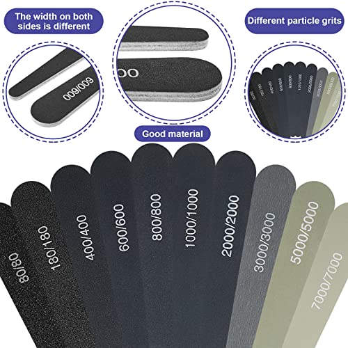Honoson 20 Pcs Sanding Sticks Model, Low Grits Rating, Water Drop Style - style: Water Drop Style