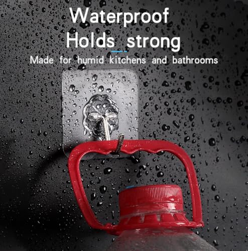 Adhesive Wall Hook, Set Heavy-Duty Thickened self-Adhesive Hook，16Pcs，33lb max Loading，Transparent, Waterproof, Bathroom, Outdoor, Kitchen, Doors, Practical Tools. - size: 2.3″*2.3″ 33lb max