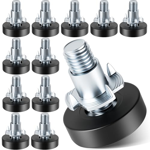 MROCO Furniture Leveling Feet 1/4"-20 UNC with T-Nuts, 12 Pack - size: 1/4"-20 / 12 Pack
