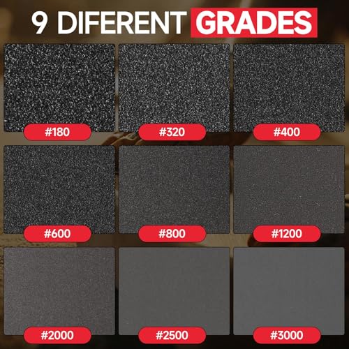 Shinboc 48 PCS Sanding Sponge, 180-3000 Grit Sand Paper Assortment Pack - style: Mix Grit 48Pcs