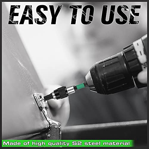 SWANLAKE 26-Piece Hex Head Allen Wrench Drill Bit Set, 1/4Hex Shank Quick Change Bit Holder, Metric and SAE S2 Steel Hex Bits Set - style: Classic Version