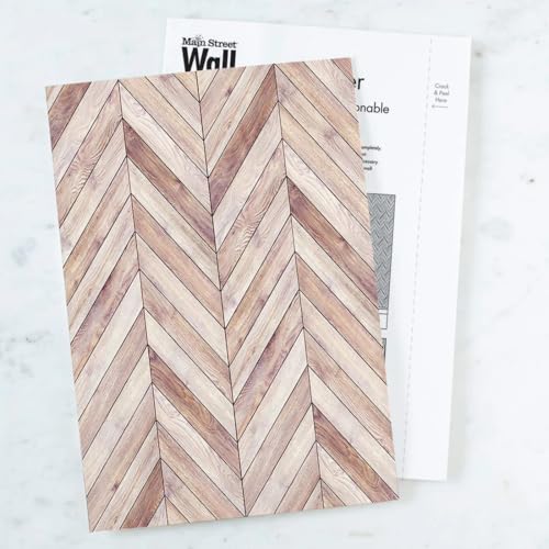 Main Street Peel and Stick Wallpaper Sheets, Herringbone, 12-Pack - style: Herringbone