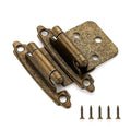 Ravinte Antique Bronze Cabinet Hinges, 1/2 Inch Overlay, 60 Pack (30 Pairs) - color: Antique Brass