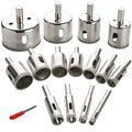 3 otters 15-Piece Diamond Hole Saw Kit for Plant Pots, DIY Gardening & Crafts - Easily Drill Drainage Holes in Ceramic, Terracotta, Glass & Tile, for Gardeners & Hobbyists, (6mm-50mm / 1/4"-2")