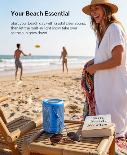 Portable Bluetooth Speaker Beach Essentials: IPX5 Waterproof for Outdoor - color: Blue