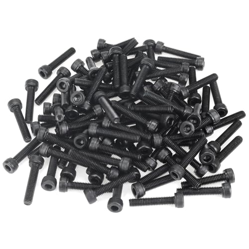 105 Pieces M4 x 20mm Socket Head Cap Screws, Thread Pitch 0.7mm, Sutemribor M4 Black Screws, 12.9 Grade Alloy Steel, Black Oxide Finish, Fully Threaded - size: M4 x 20mm, style: Socket Head
