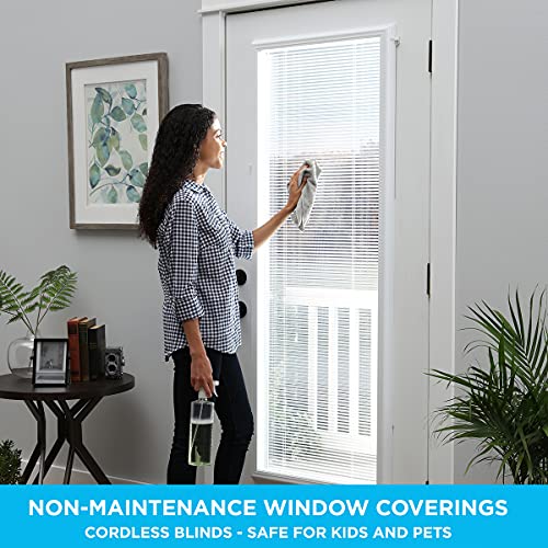ODL Add On Blinds for Raised Frame Doors - Outer Frame Measurement 22" x 38" - Home Improvement - Easy to Install, Use and Maintain - Innovative Window Shades Behind The Tempered Safety Glass Panels - size: 22"W x 38"H