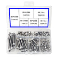 newlng M6 304 Stainless Steel Bolts and Nuts, Hex Flat Head Cap Bolts Screws Nuts Hexagon Socket Head Screw,Heavy Duty Hex Bolts Nuts Assortment, Head Mechanical Parts Combination Box - size: M6