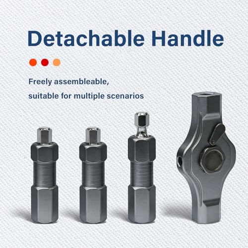 66 in 1 Magnetic Ratchet Screwdriver Set, T Handle Ratchet Screwdriver Kits with S2 Steel Bits for Home Daily Repair, Furniture Assembly, Precision Electrical Appliance Repair - color: Grey