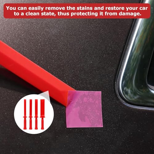 4 Pcs Plastic Chisel Scraper,Auto Paint Scraper Remover Tool Kit
