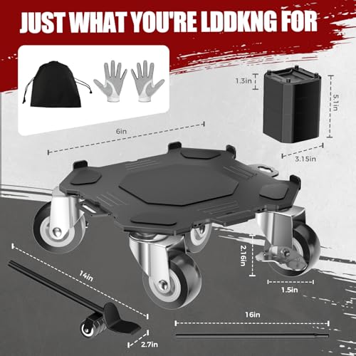 Kavlium Heavy Duty Furniture Dolly,5-Wheel Furniture Movers,6 Inch - color: Black, size: 6in