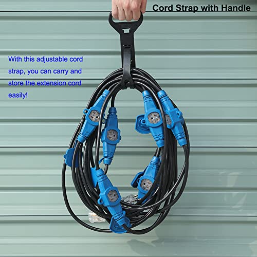 50 Feet Multi Outlet Extension Cord 14 Gauge 7 Nema 5-15R Outlets - size: 14 Gauge 50FT 7 Outlets