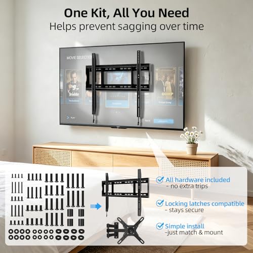HOME VISION TV Mount Screws - Complete with M4, M5, M6, and M8 TV Mounting Hardware Kit, Washers and Spacers Included, Fit Most TVs up to 100 inch