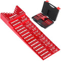EANOSIC Setup Blocks Woodworking Tools - 16 PCS Height Gauge Block Set with Easy Block, Precision Ruler-Marked Bars - Solid Aluminum Alloy Setup Barsn Saw Gauges for Router and Table Saw Set Up - style: 16 Pcs-Inch(Easy Block)