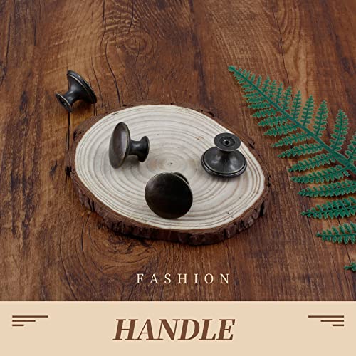 Black Cabinet Knobs 1.18" Diameter, 6 Pcs - color: Antique Bronze, size: 6 Pack