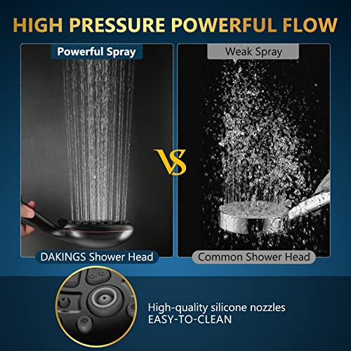6 Spray Modes High Pressure Handheld Showerhead Set Upgraded - color: Oil Rubbed Bronze