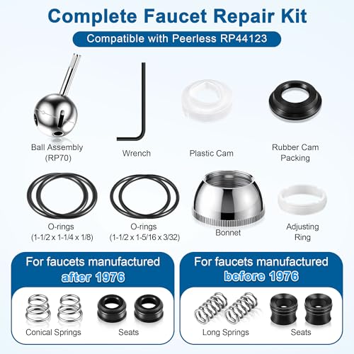 Faucet Repair Kit Compatible with Delta/Peerless RP44123