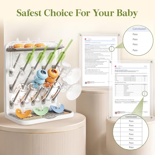 Lifewit 15-Hooks Baby Bottle Drying Rack for Countertop - size: Large-15 Hooks