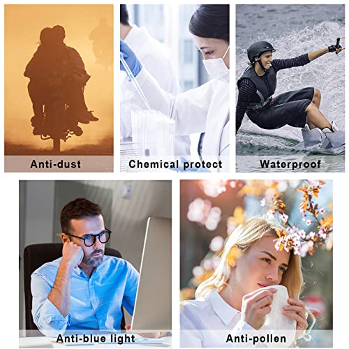 SQIMZAR Safety Glasses Goggles For Women Nurses Protective Eyewear,Anti Fog Safety Goggles - color: Leopard+blue+black