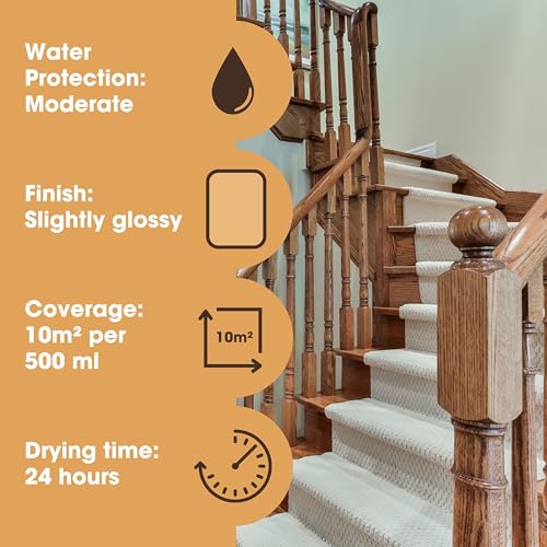 Furniture Clinic Boiled Linseed Oil for Wood 5L / 169 Fl Oz - Premium Oil to Enhance, Seal & Protect the Natural Beauty of Oak, Pine & Other Wood with a Glossy Finish - size: 169 fl oz