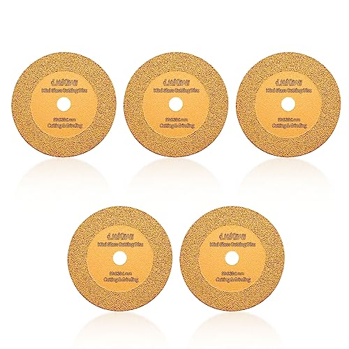 5PCS Mini Glasses Cutting Disc,1mm Ultra-Thin Diamond Cutting Blade Wheel - size: 5PCS Blades