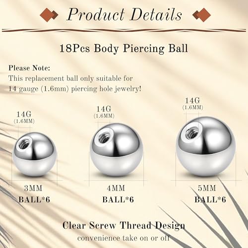 14G/16G Piercing Ball Grabber Tool for Changing Jewelry Thread Septum Balls - size: 14G