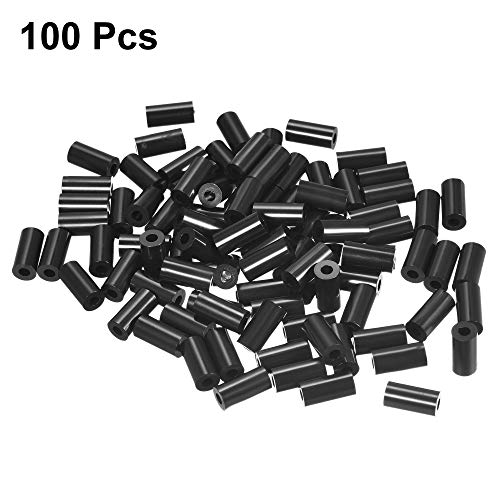uxcell Nylon Round Spacer Washer 3.2mm ID 7mm OD 15mm Height for M3 Screws Black 100Pcs - size: 3.2mmx7mmx15mm