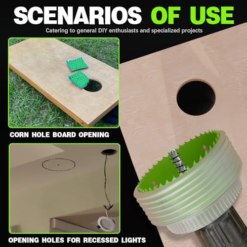 Bi-Metal Hole Saw 2", 4", 6" with Dust Bowl Catcher - size: 2 "& 4" & 6"