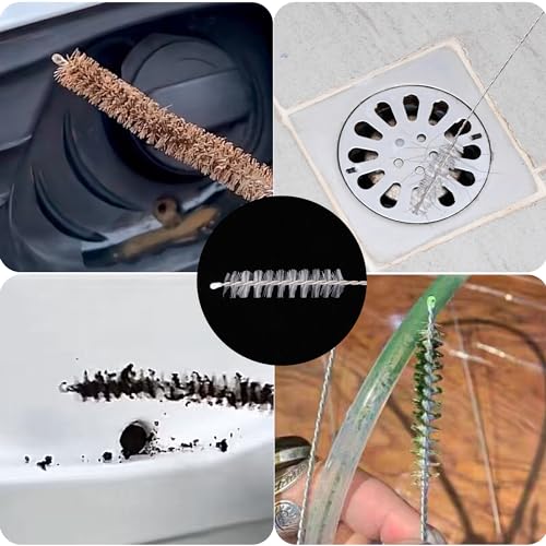 Mygeromon Flexible Drain Brush Extra Long Nylon Cleaner 59 Inches 2 PCS - color: 2 Pcs