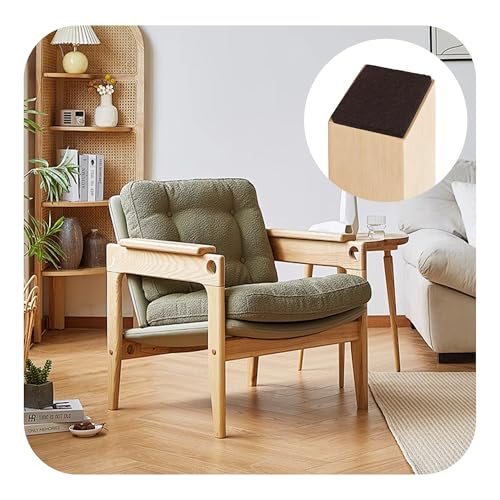 16PCS 1.5 x 1.5 Inch Square Felt Pads, Soft Adhesive Non-Slip Backed Felt, Cuttable Floor Protectors for Furniture Legs, Brown Anti Scratch Furniture Pads - size: 1.5 x 1.5 Inch