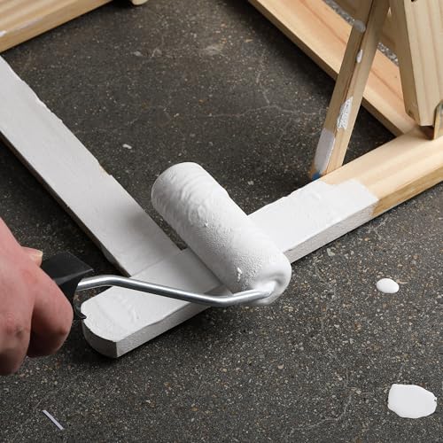Bates- 4 Inch Paint Tray Set, 22 pcs, 1x 4 Inch Paint Roller Tray, 20x Disposable Plastic Liners & 1x Roller Frame