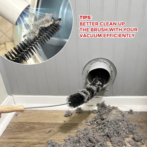 Holikme Dryer Vent Cleaner Kit, 3 Pcs Replacement Lint Brush for Vent Trap - size: Standard 2Pack