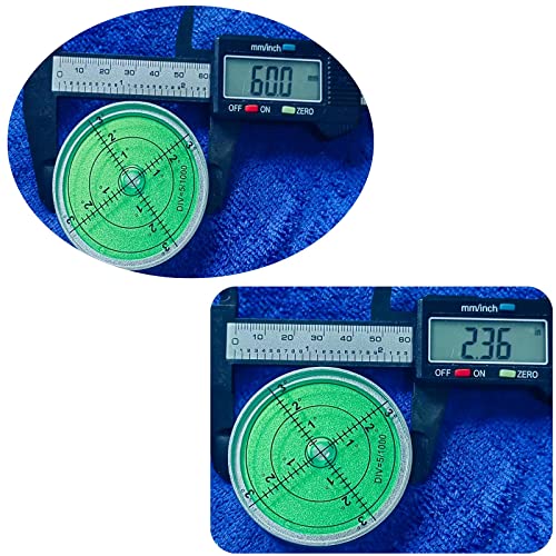 Circular Bubble Levels Aluminium 2.4 Inch 60mm High Precision - size: Circular 6012Ag
