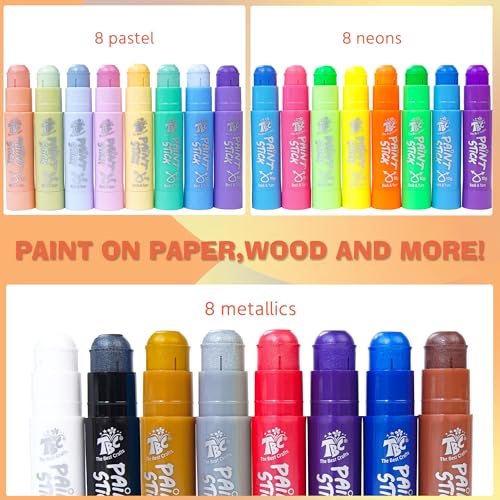 TBC The Best Crafts 24 Colors Paint Sticks Mixed pack - color: 24 Colors Mixed pack