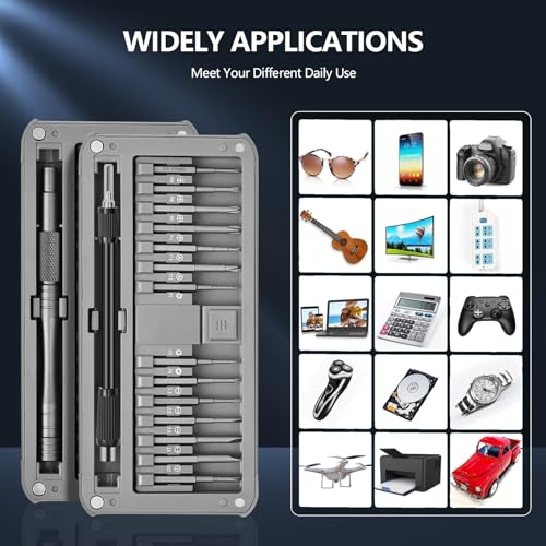 30-in-1 Premium Precision Magnetic Screwdriver Set, Professional Mini Repair Kit for Electronics, Computer, Laptop, PC Building, Phone, Watch & Eyeglass – Alloy Tool Steel Micro Bits - style: 30 in 1